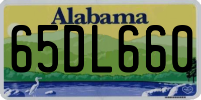 AL license plate 65DL660