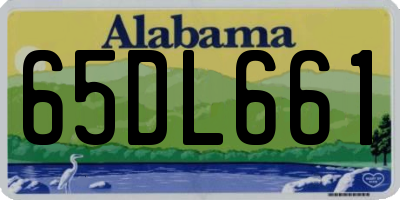 AL license plate 65DL661