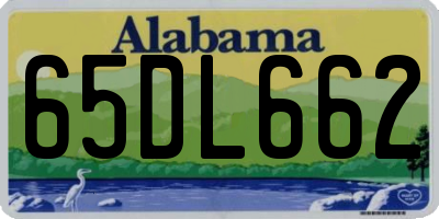 AL license plate 65DL662