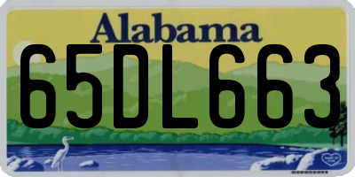AL license plate 65DL663