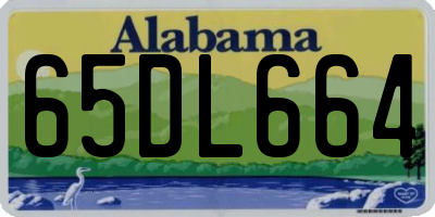AL license plate 65DL664