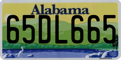 AL license plate 65DL665