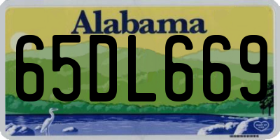 AL license plate 65DL669