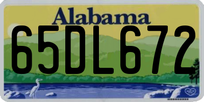 AL license plate 65DL672