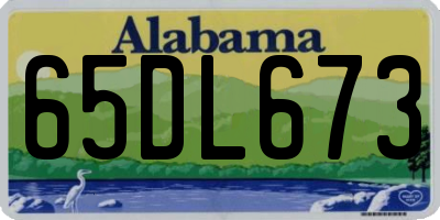 AL license plate 65DL673