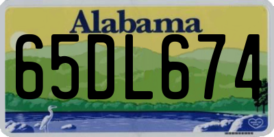 AL license plate 65DL674