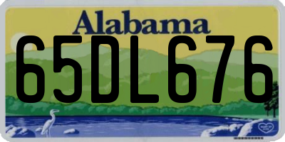 AL license plate 65DL676