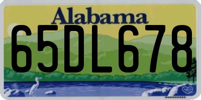 AL license plate 65DL678