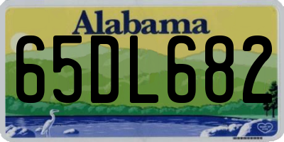 AL license plate 65DL682