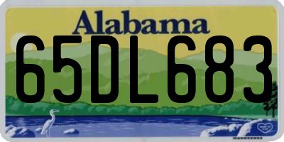 AL license plate 65DL683