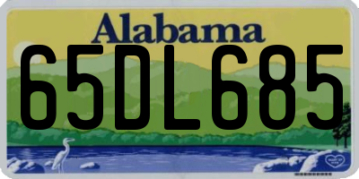AL license plate 65DL685