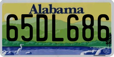 AL license plate 65DL686