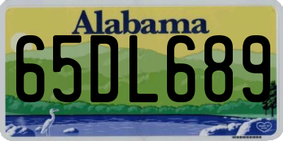 AL license plate 65DL689