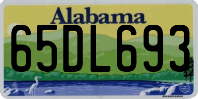 AL license plate 65DL693