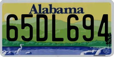 AL license plate 65DL694
