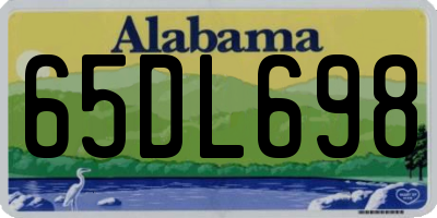 AL license plate 65DL698