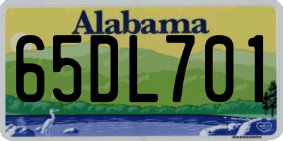 AL license plate 65DL701