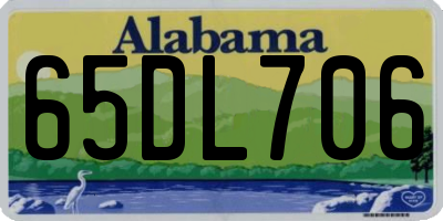 AL license plate 65DL706