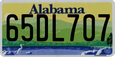 AL license plate 65DL707
