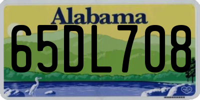 AL license plate 65DL708