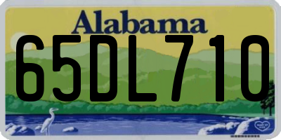 AL license plate 65DL710