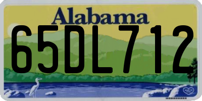 AL license plate 65DL712