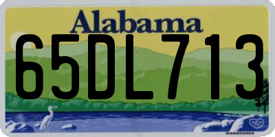 AL license plate 65DL713