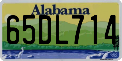AL license plate 65DL714