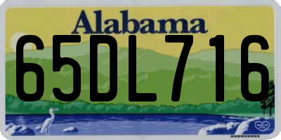 AL license plate 65DL716