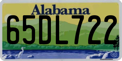 AL license plate 65DL722