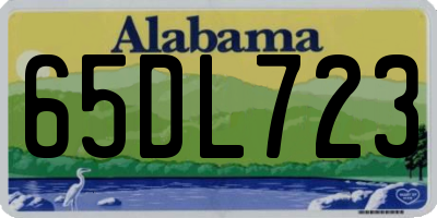 AL license plate 65DL723