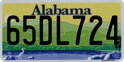 AL license plate 65DL724