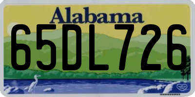 AL license plate 65DL726