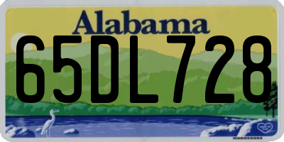 AL license plate 65DL728