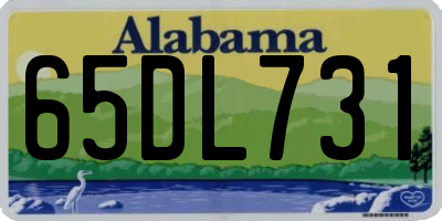 AL license plate 65DL731