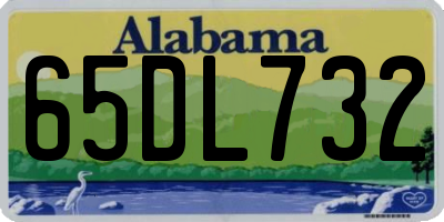 AL license plate 65DL732