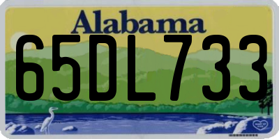 AL license plate 65DL733