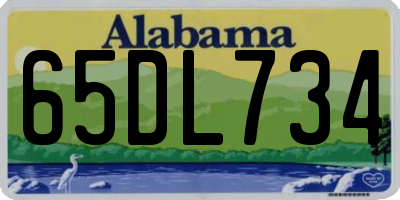 AL license plate 65DL734