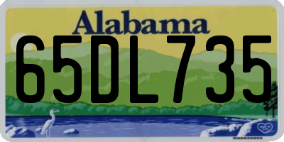 AL license plate 65DL735