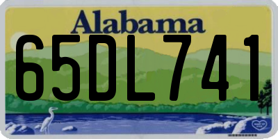 AL license plate 65DL741