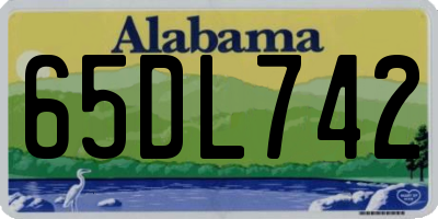 AL license plate 65DL742