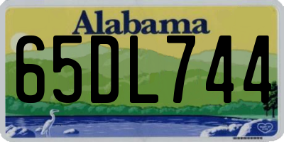 AL license plate 65DL744