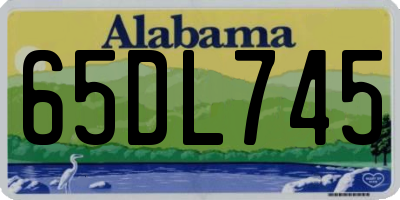 AL license plate 65DL745
