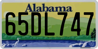 AL license plate 65DL747
