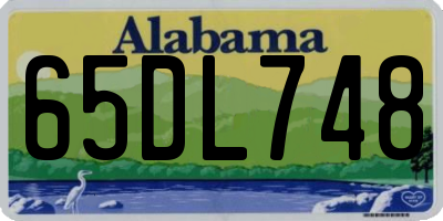AL license plate 65DL748