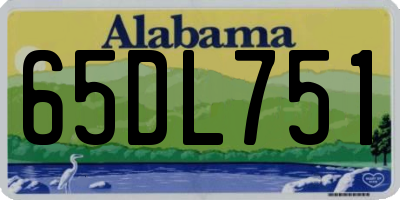 AL license plate 65DL751