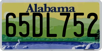 AL license plate 65DL752