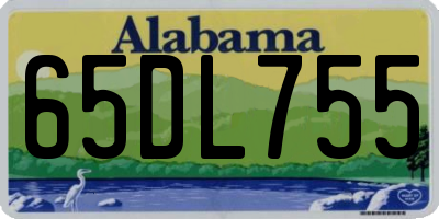 AL license plate 65DL755