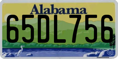 AL license plate 65DL756