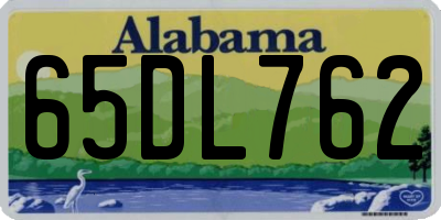 AL license plate 65DL762